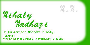 mihaly nadhazi business card